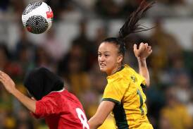 Matildas midfielder Amy Sayer has been ruled out of the Paris Olympics after rupturing her ACL. (Richard Wainwright/AAP PHOTOS)