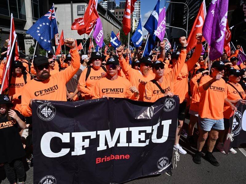 Mining union members of the CFMEU voted to split from the union in 2023. (Darren England/AAP PHOTOS)