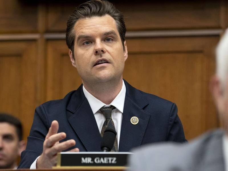 US Republican Matt Gaetz has repeatedly denied the allegations against him. (AP PHOTO)