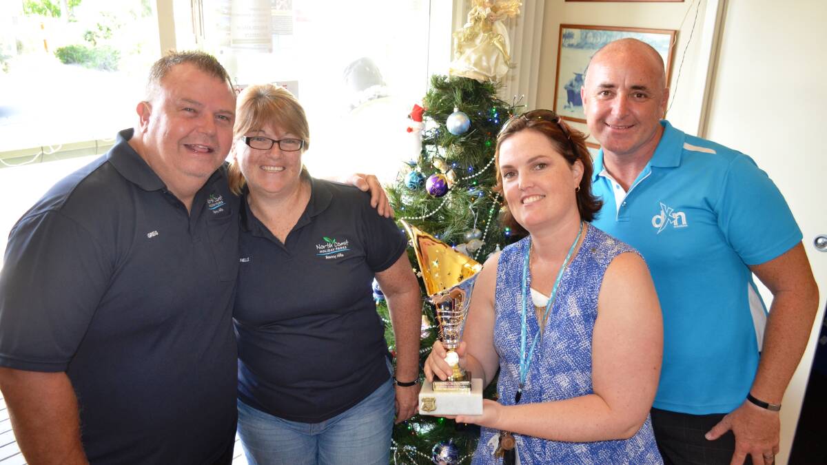 CAN THEY DO IT AGAIN? North Coast Holiday Parks Bonny Hills won the most Christmassy Business trophy in 2015.